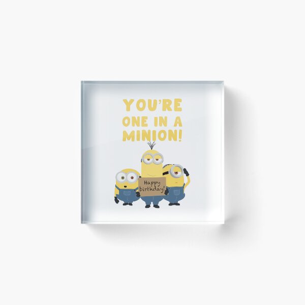 Item preview, Cute Birthday Card - For Her For Him - Happy Birthday - You'Re One In A Minion - Minions - One In A Million Greeting Card designed and sold by wyli-eblow.