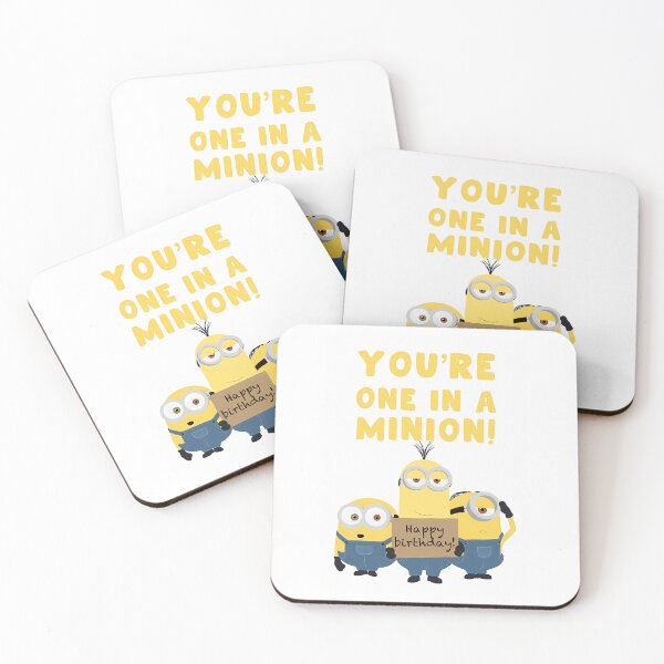 Item preview, Cute Birthday Card - For Her For Him - Happy Birthday - You'Re One In A Minion - Minions - One In A Million Greeting Card designed and sold by wyli-eblow.