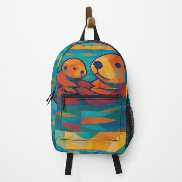 Item preview, Otter and Baby Painting – Mother and Young Wildlife Art designed and sold by GalleryKauffeld.