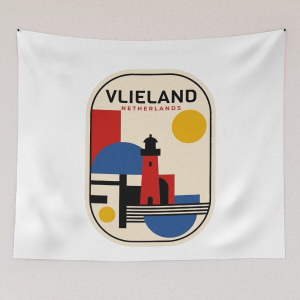Item preview, Retro Vlieland Bauhaus Geometric Skyline designed and sold by k3rstman1.