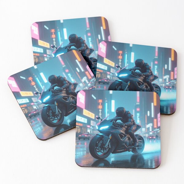 Item preview, Neon Pursuit | Rain-Soaked City Racer designed and sold by nhk999.