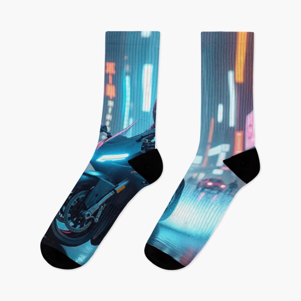 Item preview, Neon Pursuit | Rain-Soaked City Racer designed and sold by nhk999.