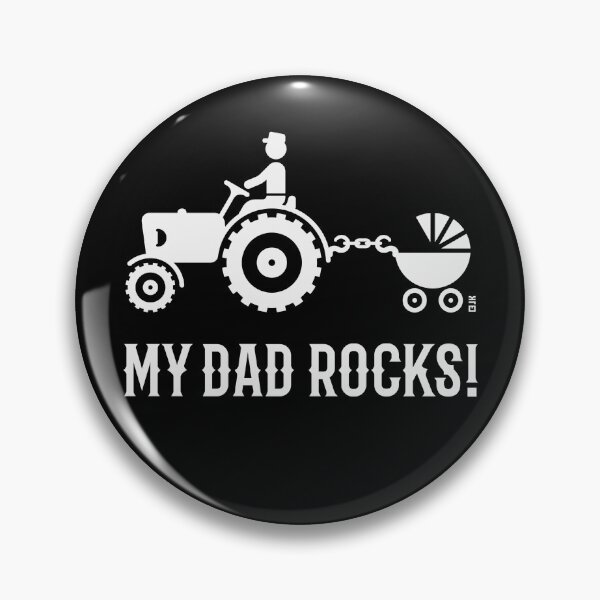 Item preview, My Dad Rocks! (Farmer & Baby / Tractor & Stroller / Buggy / White) designed and sold by Roderix.