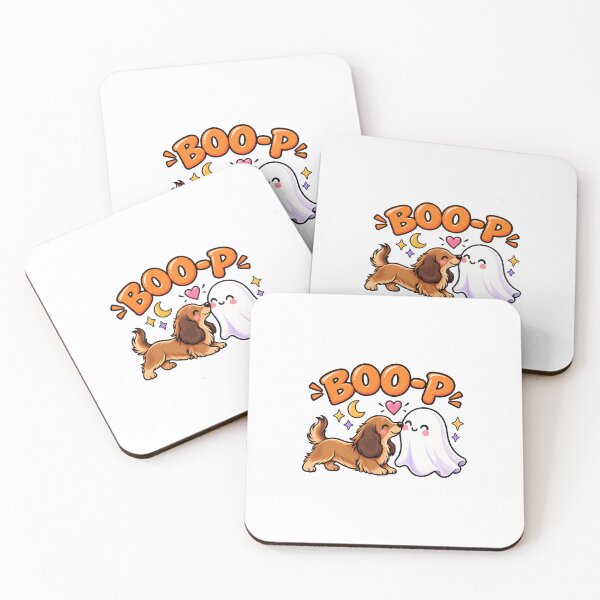 Item preview, Cute Dachshund Boops Ghost Halloween Art designed and sold by SoyLamderma.