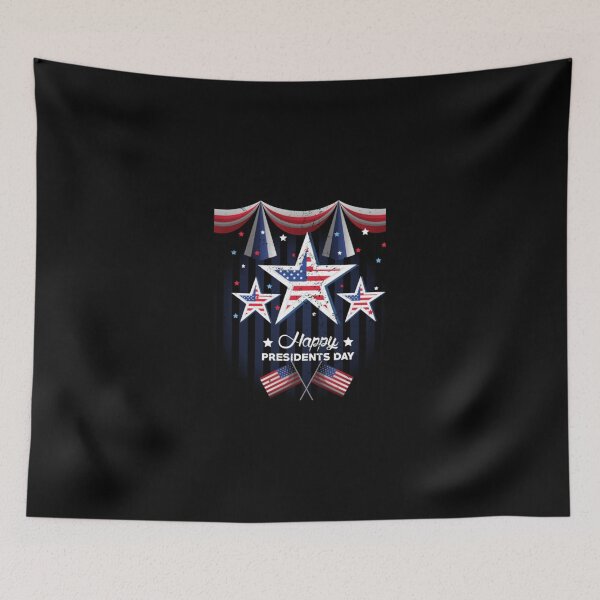 Item preview, Patriotic American Flag Stars Happy Presidents Day Poster designed and sold by VictoriasdSchie.