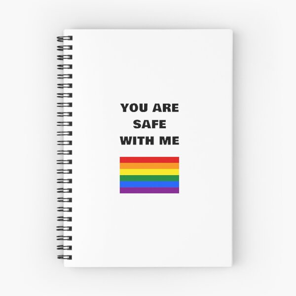 Item preview, LGBT rights slogan - Gay Pride Rainbow Flag - You Are Safe With Me designed and sold by Inspirationmotivation.