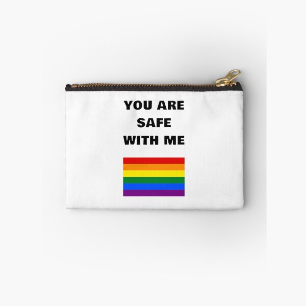 Item preview, LGBT rights slogan - Gay Pride Rainbow Flag - You Are Safe With Me designed and sold by Inspirationmotivation.
