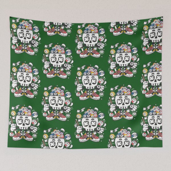 Item preview, Urban Billiards Pool Snooker Skull Head Sticker 482 designed and sold by IsaGalleryA.