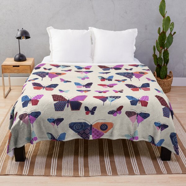 Item preview, Patchwork Butterfly Quilt - Fuchsia designed and sold by appleyards.