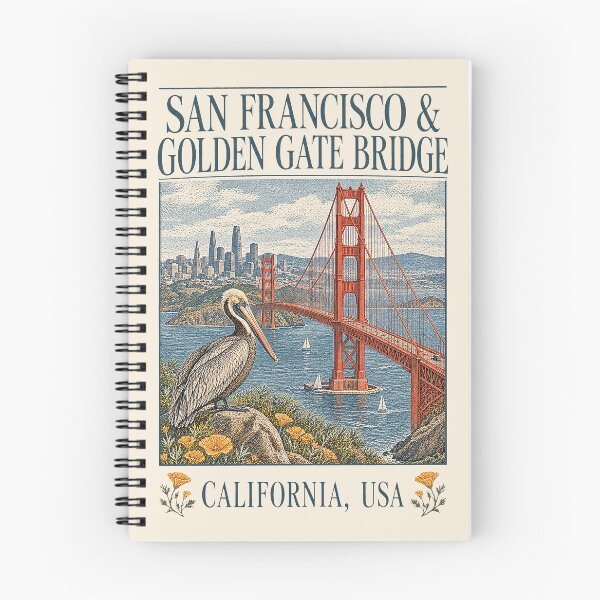 Item preview, San Francisco & Golden Gate Bridge, California, USA [Vintage Illustration] designed and sold by elektronen.