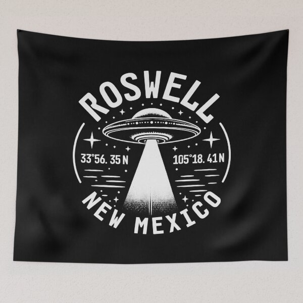 Item preview, Roswell New Mexico UFO Flying Saucer Art designed and sold by ElizBurkes.