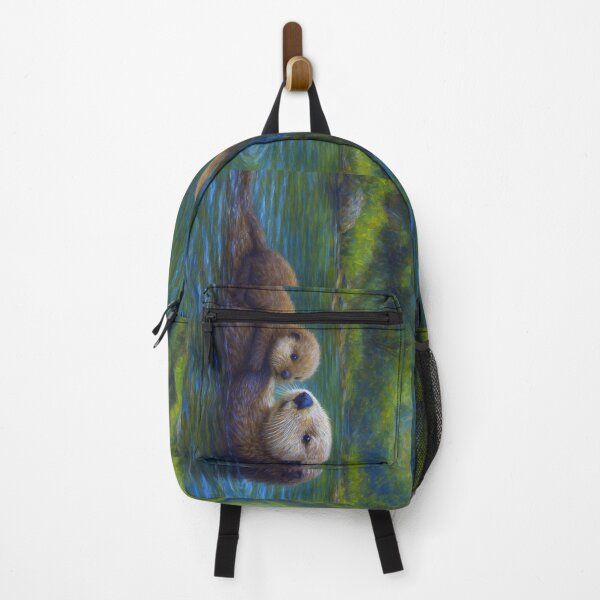 Item preview, Mother Otter and Baby Painting – Cute Wildlife Artwork designed and sold by GalleryKauffeld.