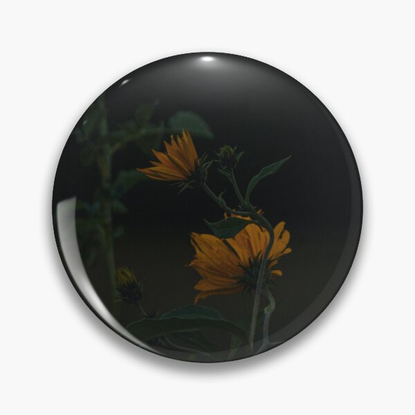 Item preview, Moody Yellow Wildflowers Dark Botanical Garden Fine Art designed and sold by wildsilencee.