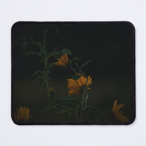 Item preview, Moody Yellow Wildflowers Dark Botanical Garden Fine Art designed and sold by wildsilencee.