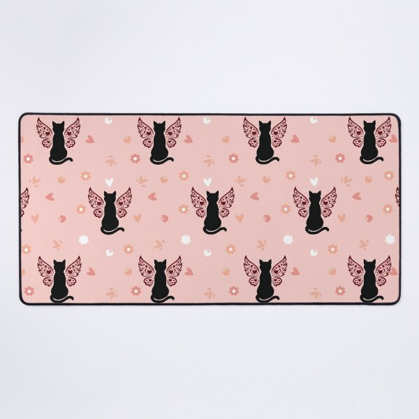 Item preview, Black Angel Cat Wings Seamless Pattern designed and sold by prapapon.