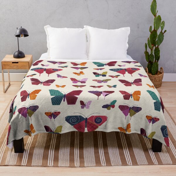 Item preview, Patchwork Butterfly Quilt - Cabernet designed and sold by appleyards.