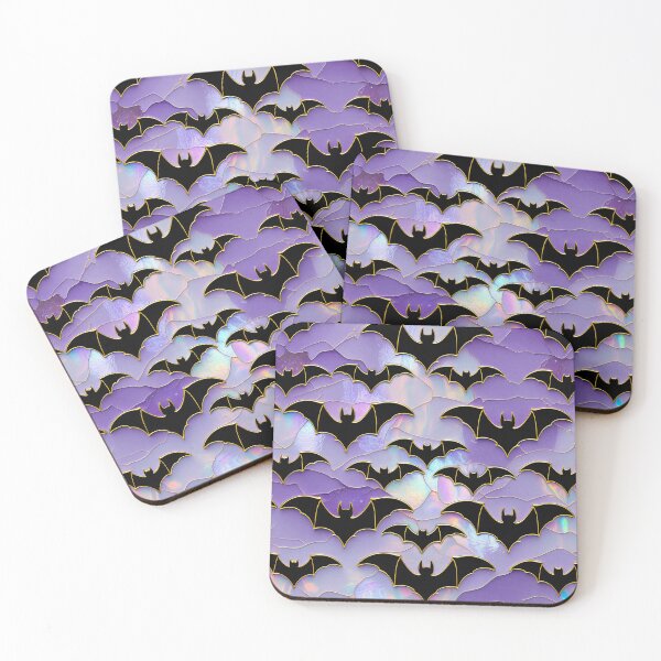 Item preview, Stained Glass Purple Bat Pattern - Pastel Goth Spooky Halloween Design designed and sold by caseluv.