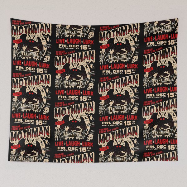 Item preview, Mothman Point Pleasant Cryptid Festival Poster designed and sold by OddPopARt.