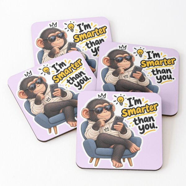 Item preview, Sassy Chimp Sitting On Chair - I'm Smarter Than You Meme designed and sold by carestazafeli.