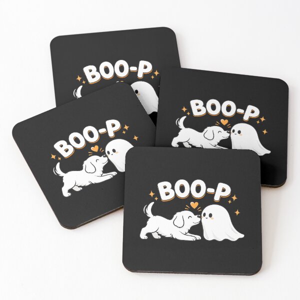 Item preview, Cute Dog Booping Ghost Halloween Boo-P Playful designed and sold by SoyLamderma.