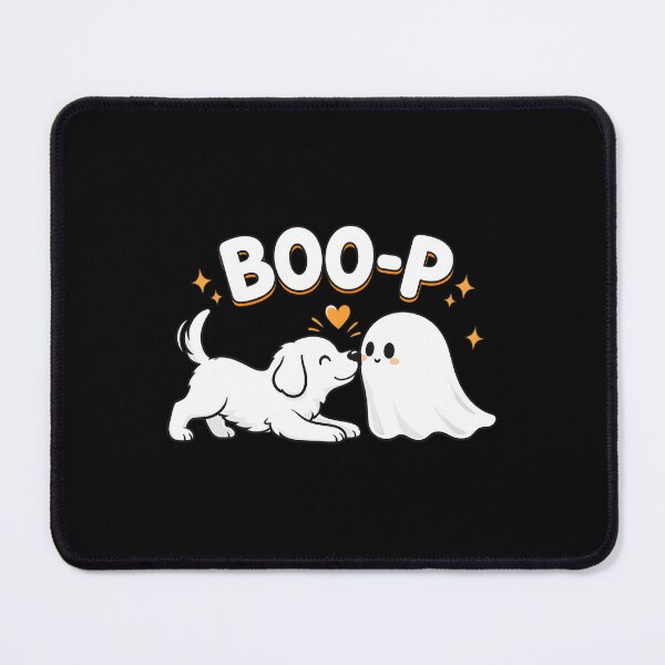 Item preview, Cute Dog Booping Ghost Halloween Boo-P Playful designed and sold by SoyLamderma.