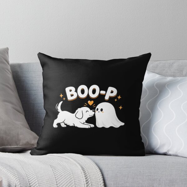 Item preview, Cute Dog Booping Ghost Halloween Boo-P Playful designed and sold by SoyLamderma.