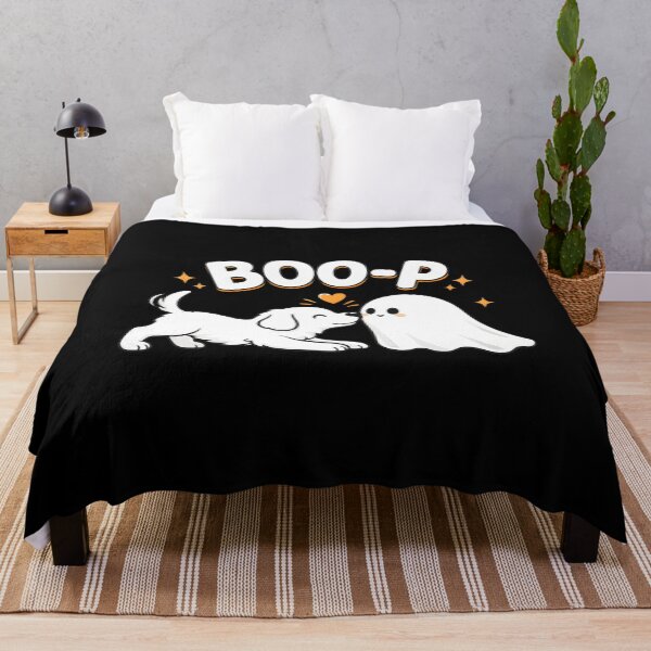 Item preview, Cute Dog Booping Ghost Halloween Boo-P Playful designed and sold by SoyLamderma.