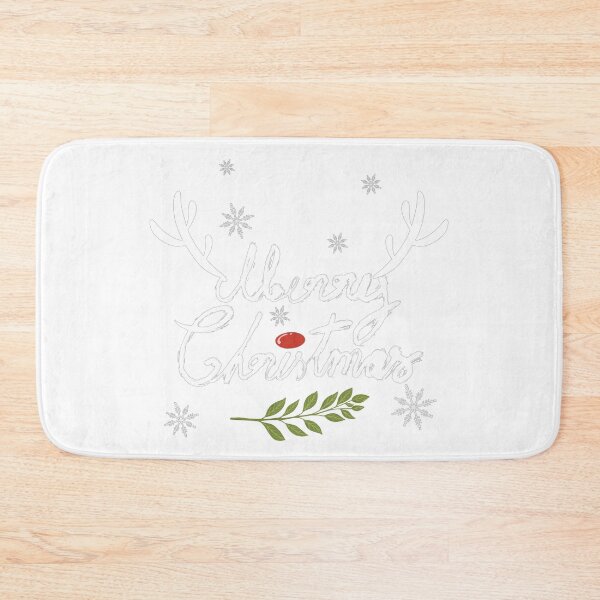 Item preview, Merry Christmas Reindeer Antlers & Red Nose Snowflakes designed and sold by poonzapoon.