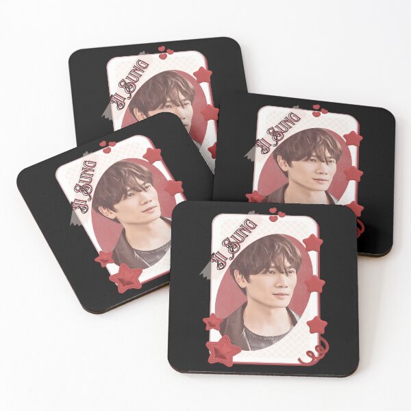 Item preview, Ji Sung Korean Actor Kdrama Card Red Aesthetic Collage Design designed and sold by efraim-majewsk.