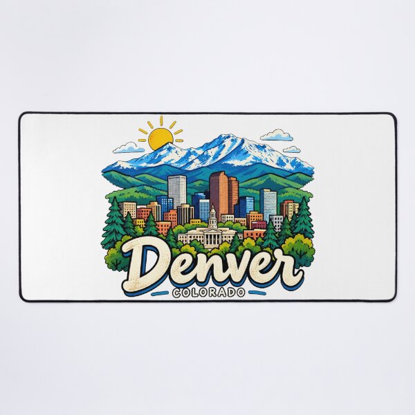 Item preview, Hand Drawn Denver Colorado Travel Souvenir Landmark Gift designed and sold by MichaeIRellov.
