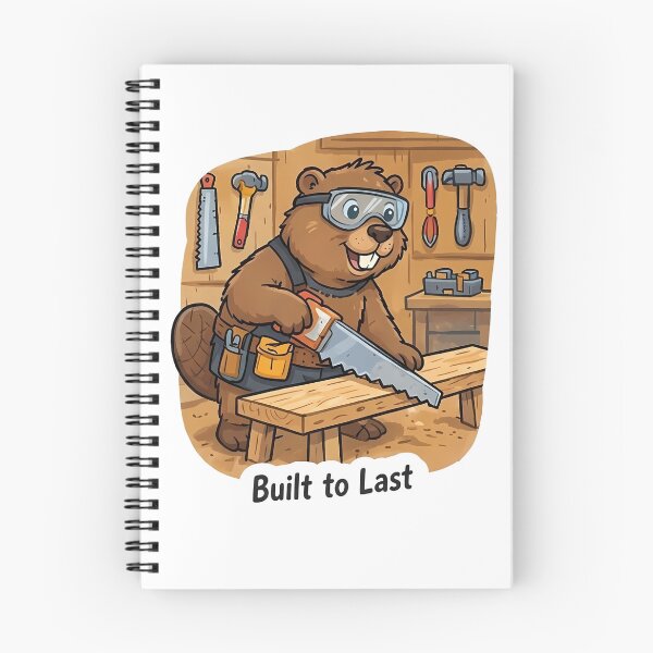 Item preview, Cute Beaver Carpenter – Built to Last Woodworking Gift designed and sold by Isliath.