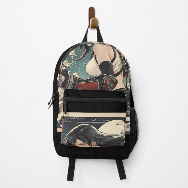 Item preview, Anime Female Martial Artist Great Wave Woodblock Print designed and sold by HermineSonntag.