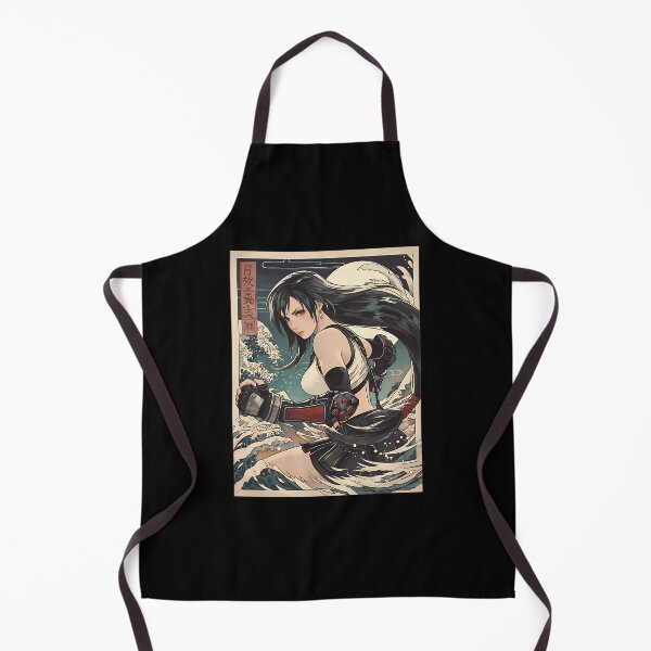 Item preview, Anime Female Martial Artist Great Wave Woodblock Print designed and sold by HermineSonntag.