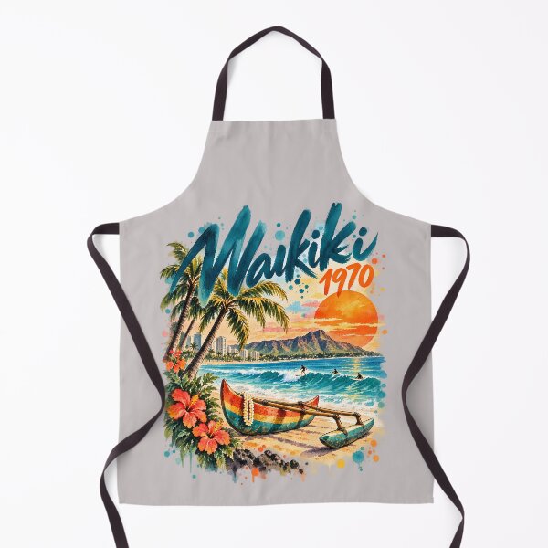 Item preview, Waikiki 1970 – Vintage Hawaii Surf & Beach Art designed and sold by malero-design.