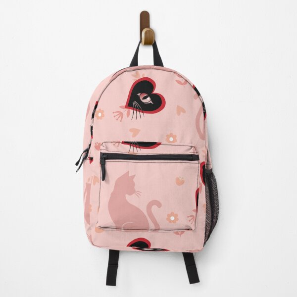 Item preview, Cute Cat Silhouette Heart Eye Seamless Pattern designed and sold by prapapon.