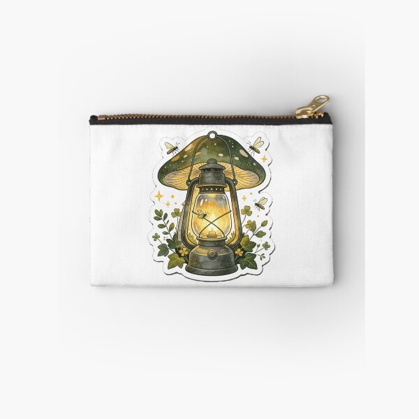 Item preview, Mushroom Lantern Sticker | Cozy Goblincore Firefly Decal designed and sold by Oddbubblestickers.