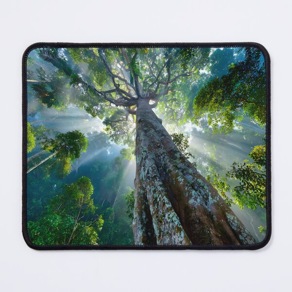 Item preview, Majestic Tree in Enchanting Forest Light Rays View designed and sold by Artessie.