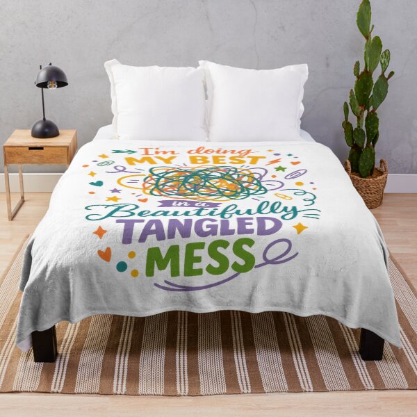 Item preview, I'm Doing My Best in a Beautifully Tangled Mess Funny Relatable Art Design designed and sold by inkoutninja.