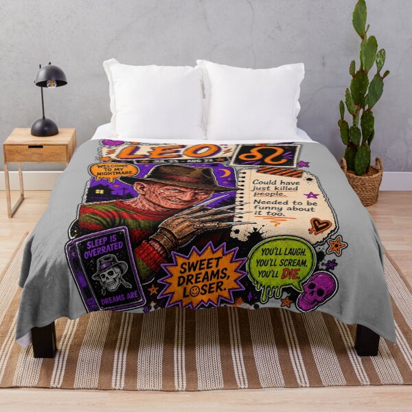 Item preview, Leo Nightmare Slasher Horror Zodiac Collage designed and sold by ElizBurkes.