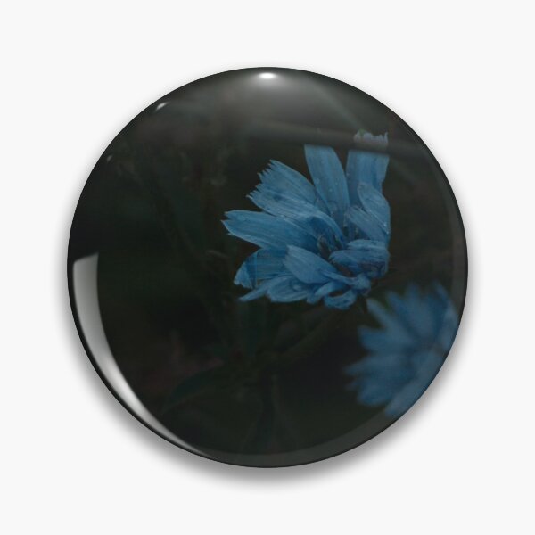 Item preview, Moody Blue Chicory Wildflower Dark Botanical Macro Art designed and sold by wildsilencee.