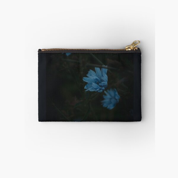 Item preview, Moody Blue Chicory Wildflower Dark Botanical Macro Art designed and sold by wildsilencee.