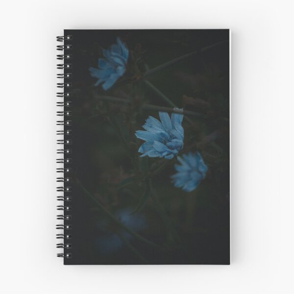 Item preview, Moody Blue Chicory Wildflower Dark Botanical Macro Art designed and sold by wildsilencee.
