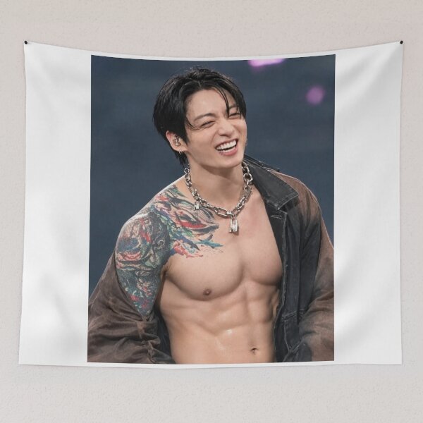 Item preview, BTS Jungkook Jeon Jungkook Golden Maknae Concert Stage Tattoos Smile designed and sold by Mooncreates7.