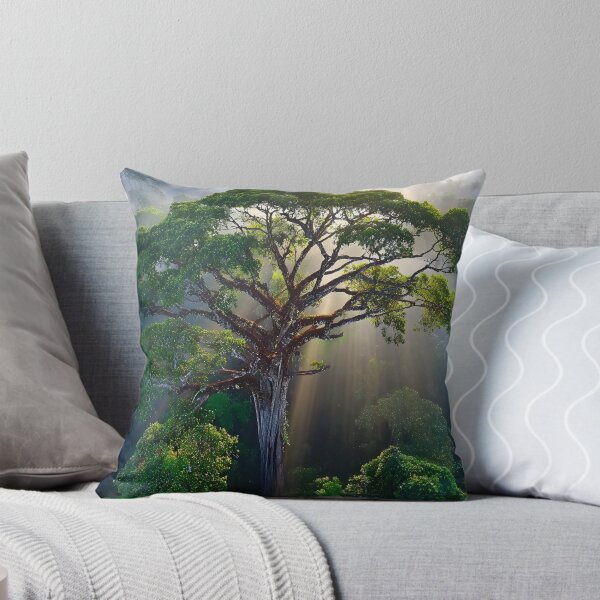 Item preview, Majestic Tree in Enchanted Misty Forest Landscape designed and sold by Artessie.
