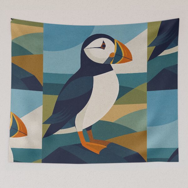 Item preview, of Puffin Illustration – Charming Seabird by the Ocean designed and sold by GalleryKauffeld.
