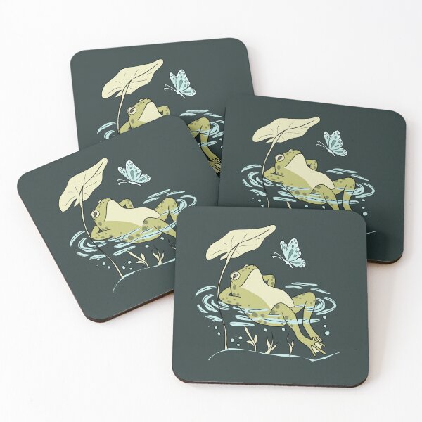 Item preview, Frog Relaxing in Water Lake Cottagecore Aesthetic designed and sold by LeshanArt.