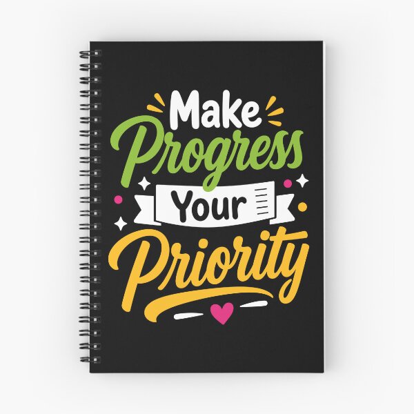 Item preview, Make Progress Your Priority Motivational Productivity Typography T-Shirt designed and sold by rejowan-arts.