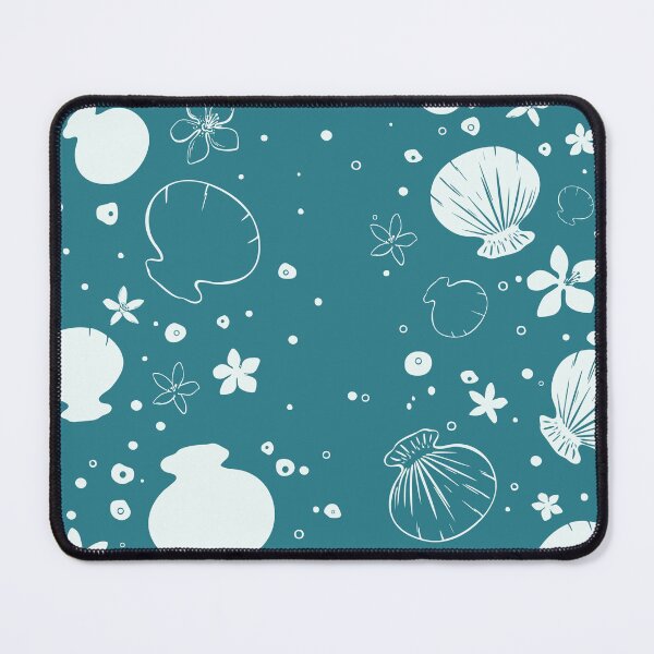 Item preview, Ivory Seashells on Black Pattern designed and sold by Sagi Jane Art.