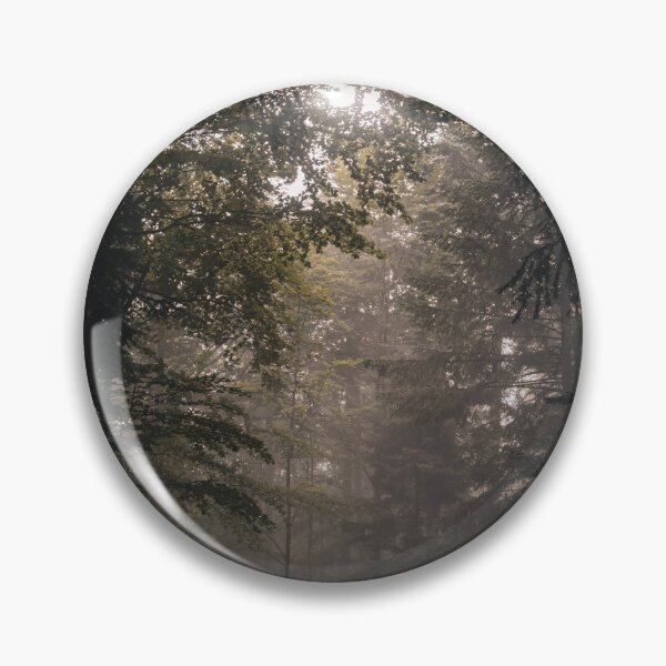 Item preview, Moody Foggy Forest Misty Woodland Trees Landscape Photography designed and sold by wildsilencee.
