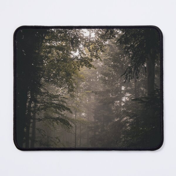 Item preview, Moody Foggy Forest Misty Woodland Trees Landscape Photography designed and sold by wildsilencee.